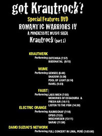 Krautrock DVD Romantic Warriors IV Special Features DVD